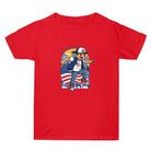 Summer Baggy Cotton Short Sleeve T-shirt Custom Made Print On Your Demand, Size: XXL (Red-2) - 1