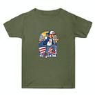 Summer Baggy Cotton Short Sleeve T-shirt Custom Made Print On Your Demand, Size: XXL (Army Green-2) - 1