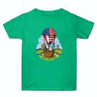 Summer Baggy Cotton Short Sleeve T-shirt Custom Made Print On Your Demand, Size: XXL (Green-3) - 1