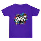 Summer Baggy Cotton Short Sleeve T-shirt Custom Made Print On Your Demand, Size: XXL (Purple-1) - 1