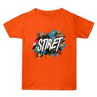 Summer Baggy Cotton Short Sleeve T-shirt Custom Made Print On Your Demand, Size: XXXL (Orange-1) - 1