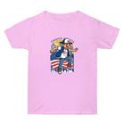 Summer Baggy Cotton Short Sleeve T-shirt Custom Made Print On Your Demand, Size: XXXL (Pink-2) - 1