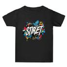 Summer Baggy Cotton Short Sleeve T-shirt Custom Made Print On Your Demand, Size: XXXL (Black-1) - 1