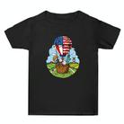 Summer Baggy Cotton Short Sleeve T-shirt Custom Made Print On Your Demand, Size: XXXL (Black-3) - 1