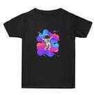 Summer Baggy Cotton Short Sleeve T-shirt Custom Made Print On Your Demand, Size: XXXL (Black-4) - 1
