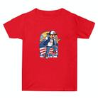 Summer Baggy Cotton Short Sleeve T-shirt Custom Made Print On Your Demand, Size: XXXL (Red-2) - 1