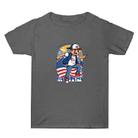 Summer Baggy Cotton Short Sleeve T-shirt Custom Made Print On Your Demand, Size: XXXL (Dark Grey-2) - 1