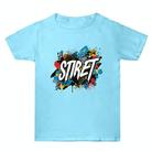 Summer Baggy Cotton Short Sleeve T-shirt Custom Made Print On Your Demand, Size: XXXL (Aqua Blue-1) - 1