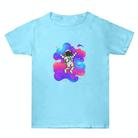 Summer Baggy Cotton Short Sleeve T-shirt Custom Made Print On Your Demand, Size: XXXL (Aqua Blue-4) - 1