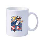 Boy Printed Simple White Ceramics Milk Mug Water Cup Custom Made Print On Your Demand - 1