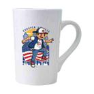 Boy Printed Conical White Ceramics Mug Water Cup Print On Your Demand - 1