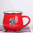 Boy Printed Ceramics Big Belly Mug Water Cup Print On Your Demand (Red) - 1