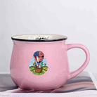 Balloon Printed Ceramics Big Belly Mug Water Cup Print On Your Demand (Pink) - 1