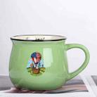 Balloon Printed Ceramics Big Belly Mug Water Cup Print On Your Demand (Green) - 1