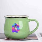 Astronaut Printed Ceramics Big Belly Mug Water Cup Print On Your Demand (Green) - 1