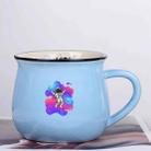 Astronaut Printed Ceramics Big Belly Mug Water Cup Print On Your Demand (Sky Blue) - 1