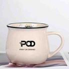 POD Printed Ceramics Big Belly Mug Water Cup Print On Your Demand (Beige White) - 1