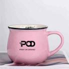POD Printed Ceramics Big Belly Mug Water Cup Print On Your Demand (Pink) - 1