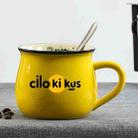 Cilokikus Printed Ceramics Big Belly Mug Water Cup Print On Your Demand (Yellow) - 1