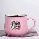 Graffiti Printed Ceramics Big Belly Mug Water Cup Print On Your Demand (Pink) - 1