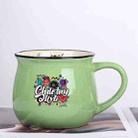 Graffiti Printed Ceramics Big Belly Mug Water Cup Print On Your Demand (Green) - 1