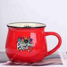 Graffiti Printed Ceramics Big Belly Mug Water Cup Print On Your Demand (Red) - 1