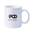 POD Printed Simple White Ceramics Milk Mug Water Cup Print On Your Demand - 1