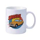 Car Printed Simple White Ceramics Milk Mug Water Cup Print On Your Demand - 1
