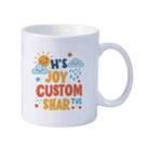 JOY CUSTOM Printed Simple White Ceramics Milk Mug Water Cup Print On Your Demand - 1