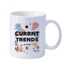 Current Trends Printed Simple White Ceramics Milk Mug Water Cup Print On Your Demand - 1