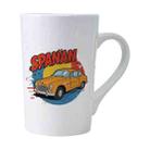 Car Printed Conical White Ceramics Mug Water Cup Print On Your Demand - 1