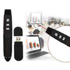 VIBOTON PP820A 2.4GHz Multimedia Presentation Remote PowerPoint Clicker Handheld Controller Flip Pen with USB Receiver, Control Distance: 15m(Black) - 1