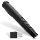 ASiNG A100 2.4GHz Wireless Presenter PowerPoint Clicker Representation Remote Control Pointer with Clip, Control Distance: 50m(Black) - 2