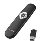 ASiNG A800 USB Charging 2.4GHz Wireless Presenter PowerPoint Clicker Representation Remote Control Pointer, Control Distance: 100m(Black) - 2