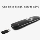 ASiNG A800 USB Charging 2.4GHz Wireless Presenter PowerPoint Clicker Representation Remote Control Pointer, Control Distance: 100m(Black) - 7