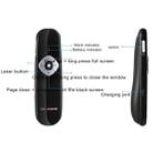 ASiNG A800 USB Charging 2.4GHz Wireless Presenter PowerPoint Clicker Representation Remote Control Pointer, Control Distance: 100m(Black) - 8