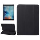 Horizontal Flip Solid Color Leather Case with Three-folding Holder & Wake-up / Sleep Function for iPad Pro 9.7 inch(Black) - 1