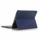 Bluetooth Keyboard + Frosted Texture Horizontal Flip Leather Tablet Case for iPad 9.7 (2018) & iPad 9.7 (2017) & iPad Air, with Holder(Dark Blue) - 1