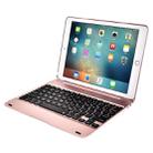 F19B for iPad 9.7 (2017/2018) & iPad Air & Air 2 & iPad Pro 9.7 & New iPad 9.7 inch (2017) Ultra-thin ABS Horizontal Flip Tablet Case + Bluetooth Keyboard(Rose Gold) - 1