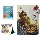 For iPad Pro 9.7 inch Cats and Butterflies Pattern Horizontal Flip Leather Case with Holder & Wallet & Card Slots & Sleep / Wake-up Function & Pen Slot - 1