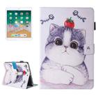 For iPad Air / iPad Air 2 Painting Tomato and Cat Pattern Horizontal Flip Leather Case with Holder & Wallet & Card Slots & Pen Slot - 1