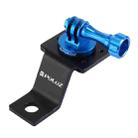 PULUZ Aluminum Alloy Motorcycle Fixed Holder Mount with Tripod Adapter & Screw for GoPro, Insta360, DJI and Other Action Cameras(Blue) - 2