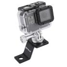 PULUZ Aluminum Alloy Motorcycle Fixed Holder Mount with Tripod Adapter & Screw for GoPro Hero12 Black / Hero11 /10 /9 /8 /7 /6 /5, Insta360 Ace / Ace Pro, DJI Osmo Action 4 and Other Action Cameras(Silver) - 1