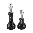 PULUZ CNC Aluminum Thumb Knob Stainless Bolt Nut Screw Set for GoPro Hero11 Black / HERO10 Black / HERO9 Black / HERO8 Black /7 /6 /5 /5 Session /4 Session /4 /3+ /3 /2 /1, DJI Osmo Action, Xiaoyi and Other Action Cameras(Black) - 1