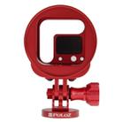 PULUZ Housing Shell CNC Aluminum Alloy Protective Cage Kit with Metal Wrench & Lens Cap & Screw & Tripod Adapter for GoPro HERO5 Session /HERO4 Session /HERO Session(Red) - 7
