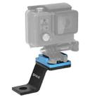 PULUZ Fixed Metal Motorcycle Holder Mount for GoPro, Insta360, DJI and Other Action Cameras(Blue) - 1