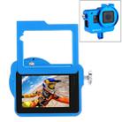 PULUZ Housing Shell CNC Aluminum Alloy Protective Cage with Insurance Frame & 52mm UV Lens for GoPro HERO(2018) /7 Black /6 /5(Blue) - 1