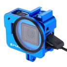 PULUZ Housing Shell CNC Aluminum Alloy Protective Cage with 52mm UV Lens for GoPro HERO(2018) /7 Black /6 /5(Blue) - 1
