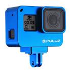 PULUZ Housing Shell CNC Aluminum Alloy Protective Cage with Insurance Frame  for GoPro HERO(2018) /7 Black /6 /5(Blue) - 1