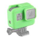 PULUZ Shock-proof Silicone Protective Case with Lens Cover for GoPro HERO(2018) /7 Black /6 /5 with Frame(Green) - 1